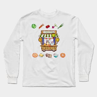 Farm Food Hand Drawn Long Sleeve T-Shirt